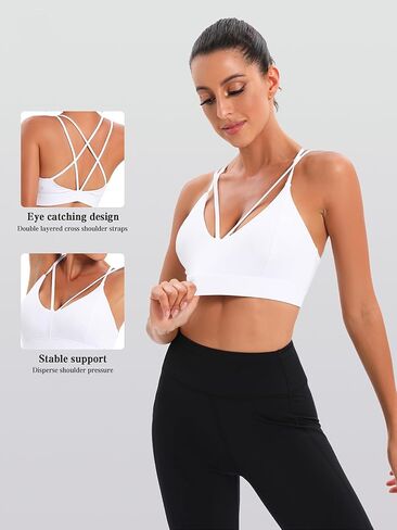 Sports Bra for Women,High Impact Large Bust Padded Sports Bra Fitness Workout Running Yoga Tank Tops in Saudi Arabia