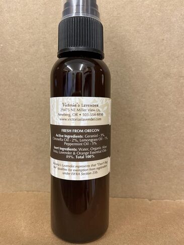 Victoria's Lavender Don’t Bug Me Insect Spray - Natural Insect Spray for Kids - Ideal for Outdoor & Indoor Protection - DEET Free with Essential Oils, Aloe Vera & Eucalyptus - Made in USA – 4 Fl Oz in Saudi Arabia