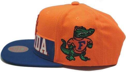 Mitchell & Ness Florida Gators New Half N Half Blue Orange Snapback Era Hat Cap in Saudi Arabia