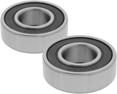 [2 pack] 99502H - Deep Groove Ball Ball Ball 0.625 in x 1.375 in x 0.4331 in (id x od x width) | 15.9 مم × 34.9 ملم × 11 مم (معرف X OD X عرض) مع ختم مطاطي مزدوج in Saudi Arabia