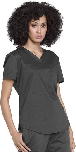 Cherokee Women's Scrub Set Tuckable V-Neck Top WW657 Mid Rise Jogger Pants WW115 in Saudi Arabia