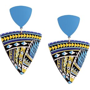 Minachi Boho أكواق الهندسة الهندسية الأنيقة ، نمط متعدد الألوان نابض بالحياة مع حبات لهجة البحرية والترصيع اللامع ، هدية المجوهرات للنساء in Saudi Arabia