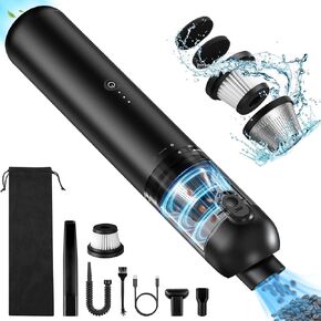Handheld Vacuum Cordless, 16000pa Car Vacuum Cleaner High Power, 2 Speed Modes Mini Vacuum Cleaner with 2 Filters, Car Vacuum Portable Cordless with Air Blower for Home Office Pet Hair in Saudi Arabia