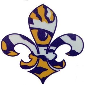 Craftique LSU Tigers Fleur De Lis Decal - 6" in Kuwait