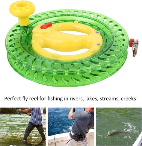 Dilwe Fishing Line Reel, ABS Multifunction Sea Fishing Wheel Hand Wire Wrapping Fly Line Fishing Reel Accessory in Kuwait