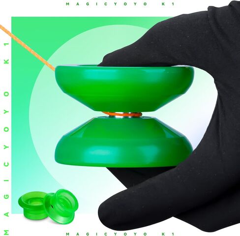 Pack of 3 Beginner Yoyos for Kids, MAGICYOYO K1-Plus Responsive Yoyos + 3 Yoyo Gloves, 3 Yoyo Bags, 18 Strings, All in A Gift Box - Blue +Red +Green in Kuwait