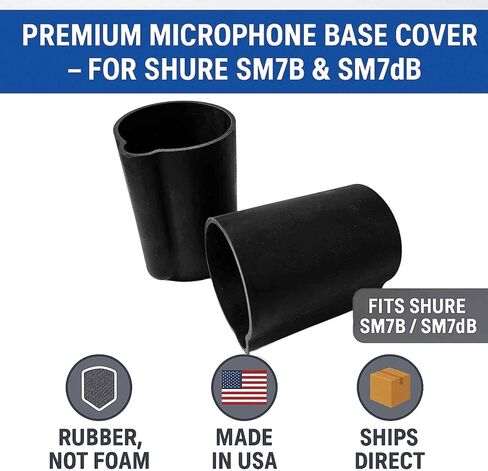 Mic Cover for Shure SM7B & SM7dB – Durable Rubber Cover for Podcast, Streaming & Vocal Mics – Clean Look & Secure Fit (White) in Saudi Arabia