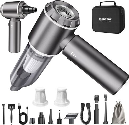 80،000 دورة في الدقيقة ، فراغ السيارة اللاسلكي والهواء Duster 4-in-1 High Power 20000Pa منفاخ/مضخة محمولة مع محرك بدون فرش ، 35 دقيقة وقت التشغيل ، 3 سرعة للمنزل/التخييم/شعر الحيوانات الأليفة (الأرجواني) in Kuwait