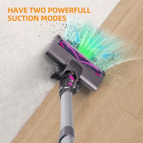 Cordless Vacuum Cleaner, 400W 30KPA Power, Self-Standing Design, Stick Vacuum with Charging Dock and Removable Battery, Ideal for Home Use, Perfect for Pet Hair, Carpets, and Hardwood Floors in Saudi Arabia