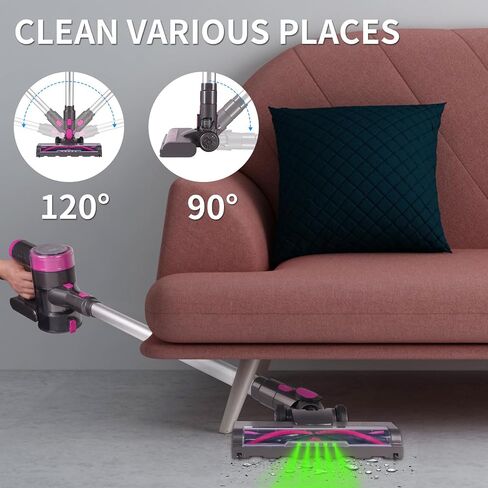 Cordless Vacuum Cleaner, 400W 30KPA Power, Self-Standing Design, Stick Vacuum with Charging Dock and Removable Battery, Ideal for Home Use, Perfect for Pet Hair, Carpets, and Hardwood Floors in Saudi Arabia