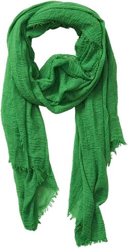 Fashion Cotton Blend Solid Scarf Long Lightweight Travel Scarf Shawl Wraps 70"×35" in Saudi Arabia