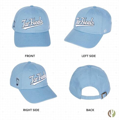 Desert Cactus University of North Carolina Baseball Hat UNC Chapel Hill Tar Heels Brimmed Embroidered Hats Cap Adjustable Cloth Strap Adult (Style G1) Blue in Saudi Arabia