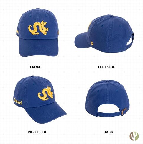 Desert Cactus Drexel University Baseball Hat Dragons Tragons Brimmed Abroirdderd Cap Capable Capal Cloth Strap Come (Style F) Blue in Kuwait