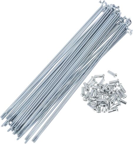 36 Set 13G Bicycle Spokes 195mm Bike Wheel Spokes Galvanized Carbon Steel Silver Tone in Saudi Arabia