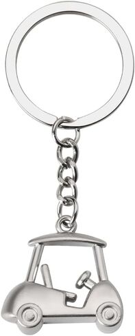 Silver Golf Cart Keychain for Women Men Golf Lovers Gift Ideas Golfing Accessories for Dad Mom Golf Key Chains for Car Keys Boyfriend Husband Birthday Gifts for Him Funny Daughter Son Gifts in Saudi Arabia