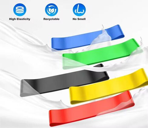 Resistance Bands Set with Carry Bag – 5 Strength Levels Exercise Loop Bands for Women & Men, Booty Bands for Legs & Glutes, Workout Bands for Home Gym, Yoga, Pilates & Physical Therapy in Saudi Arabia