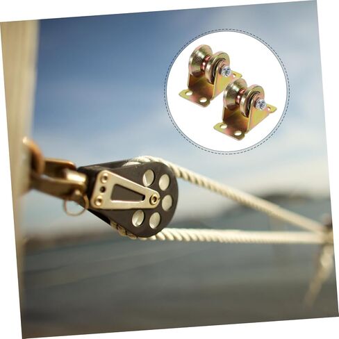 PRETYZOOM 2pcs Rope Wheels Mini Pulley Walls Track Gym Silent Pulley Wheel Small Pulley Duty Hanging Painted Mute Wheel Rollers Pulley Wheel for Steel Garage Rope Pulleys Swivel Pulley Iron in Saudi Arabia