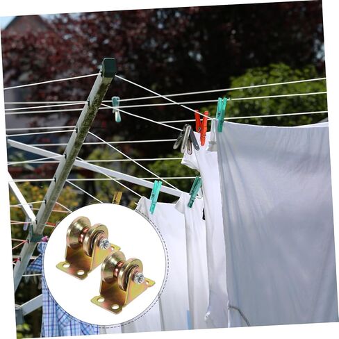 PRETYZOOM 2pcs Rope Wheels Mini Pulley Walls Track Gym Silent Pulley Wheel Small Pulley Duty Hanging Painted Mute Wheel Rollers Pulley Wheel for Steel Garage Rope Pulleys Swivel Pulley Iron in Saudi Arabia