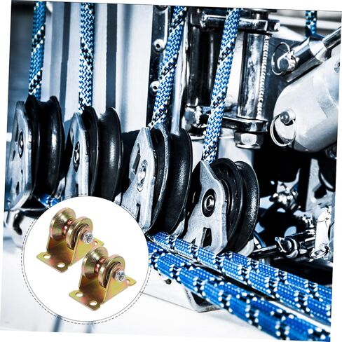PRETYZOOM 2pcs Rope Wheels Mini Pulley Walls Track Gym Silent Pulley Wheel Small Pulley Duty Hanging Painted Mute Wheel Rollers Pulley Wheel for Steel Garage Rope Pulleys Swivel Pulley Iron in Saudi Arabia