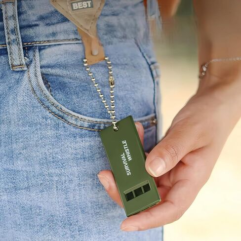 Tri-Frequency Survival Sports Whistle - 120dB Loud Emergency Safety Whistle for Outdoor Sports, Hiking, Camping, Referee, Coaching, Storm Warning, Earthquake Survival Gear in Saudi Arabia
