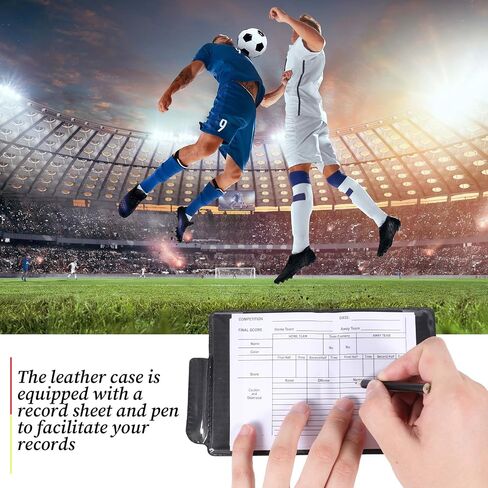 Bewudy Soccer Referee Cards Set, 2pcs Red and Yellow Cards with Record Paper Warning Referees Kit Wear-Resistant Referee Card for Soccer Volleyball Rugby Baseball for Coach Sports Accessories in Saudi Arabia