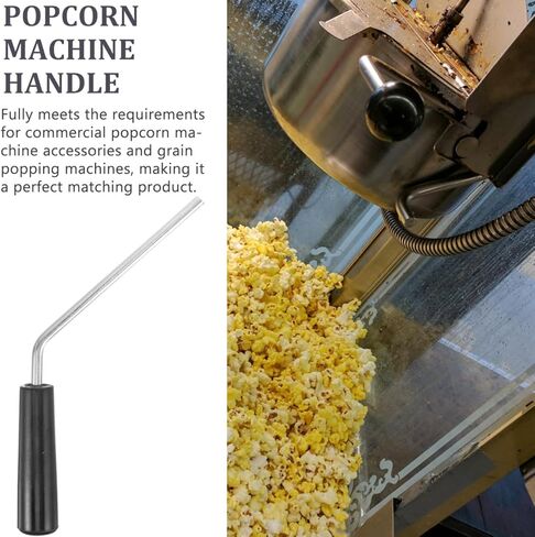 Wakauto Popcorn Maker Handle for Commercial Popcorn Machines Replacement Parts, Iron and Plastic Agitator Shaft Grip Parts with Connector Lid Knob and Pin 7.48X2.95X0.78 Inches in Saudi Arabia