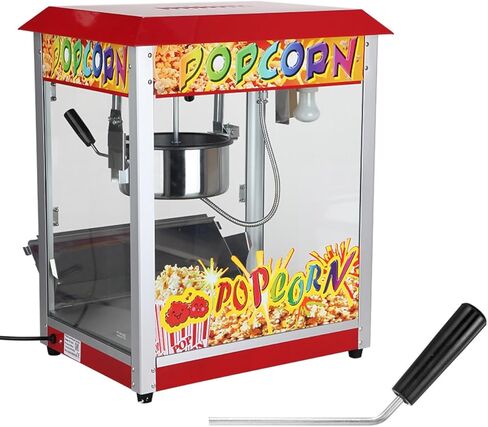 Wakauto Popcorn Maker Handle for Commercial Popcorn Machines Replacement Parts, Iron and Plastic Agitator Shaft Grip Parts with Connector Lid Knob and Pin 7.48X2.95X0.78 Inches in Saudi Arabia