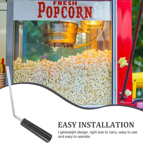 Wakauto Popcorn Maker Handle for Commercial Popcorn Machines Replacement Parts, Iron and Plastic Agitator Shaft Grip Parts with Connector Lid Knob and Pin 7.48X2.95X0.78 Inches in Saudi Arabia