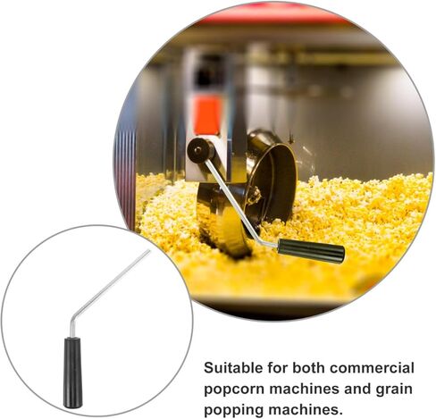 Wakauto Popcorn Maker Handle for Commercial Popcorn Machines Replacement Parts, Iron and Plastic Agitator Shaft Grip Parts with Connector Lid Knob and Pin 7.48X2.95X0.78 Inches in Saudi Arabia