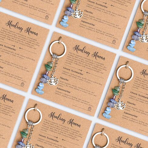 Crystal Keychain The Fortunekey - حظا سعيدا وإيجابية هدية مع شفاء البلورات | هدية ذات مغزى للنساء أو الأمهات أو الأصدقاء لإلهام الثقة والإيمان والقوة لأي مناسبة in Kuwait
