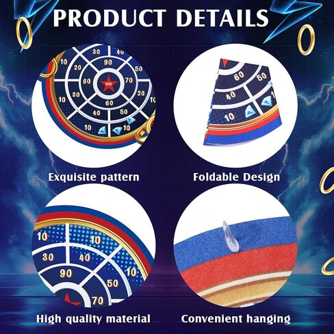 27.5 '' Board Boy Board for Kids Boys Toys Blue and Golden Rings Board مع كرات لزجة داخلية في الهواء الطلق ، لعبة حفلة عيد ميلاد للعب 3 4 5 6 7 8 9 10 11 12 سنة in Saudi Arabia