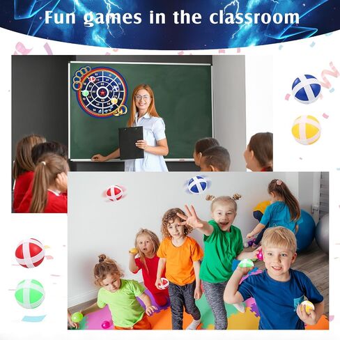 27.5 '' Board Boy Board for Kids Boys Toys Blue and Golden Rings Board مع كرات لزجة داخلية في الهواء الطلق ، لعبة حفلة عيد ميلاد للعب 3 4 5 6 7 8 9 10 11 12 سنة in Saudi Arabia