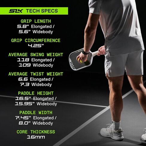 SLK by Selkirk ERA Power Pickleball Paddle | Raw Carbon + Fiberglass Face for Power & Spin | Engineered with Dynamic Fusion Core | Designed for Aggressive Players in Kuwait