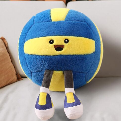 Cute Soccer Ball Plush Toy Pillow, Soft Stuffed Animal Sports Decor Gift for Boys Kids Room, Adorable Soccer Throw Pillow for Birthday (11 inch) in Kuwait