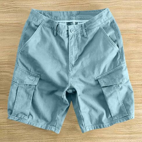 Men's Tactical Cargo Shorts Classic Slim Fit Military Work Outdoor Hiking Fishing Shorts with Multi Pockets No Belt in Kuwait