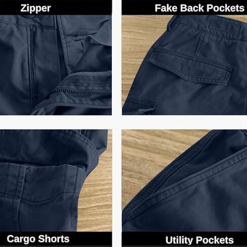 Men's Tactical Cargo Shorts Classic Slim Fit Military Work Outdoor Hiking Fishing Shorts with Multi Pockets No Belt in Kuwait