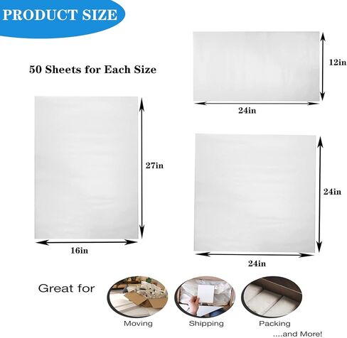 Large Packing Paper Sheets for Moving Supplies Bulk Packaging Newsprint Moving Paper for Wrapping Shipping Packing Material 180 Sheets in Kuwait
