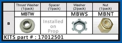 SOLAS Mercury Prop KIT Assy 9.9-25HP in Saudi Arabia
