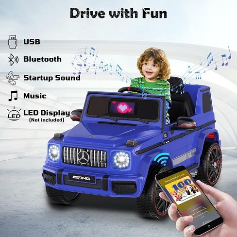 ANPABO 12V 7AH Licensed Mercedes-Benz G63 Electric Car for Kids, White in Saudi Arabia
