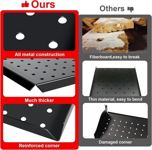 4 مساءً لوحات Pegboard Metal for Wall ， لوحات ربط لأدوات المرآب منظم تخزين Pegboard لمحضن العمل ، متجر ， الحمام ， إعداد المكتب والألعاب مع حلول معلقة قابلة للتخصيص (أسود ، 24 "× 12") in Saudi Arabia