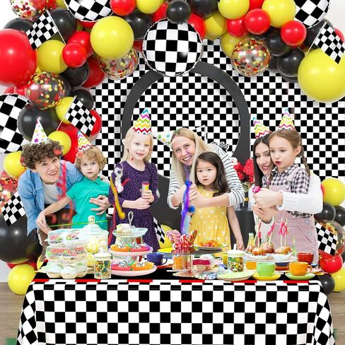 WNINK 2 Pack Red Gingham Tablecloth Rectangular Red and White Checkered Tablecloths Disposable Plastic Red Plaid Table Cover for Parties, Christmas, Outdoor Picnic, Birthday, Wedding, Camping 54 × 108 in Saudi Arabia
