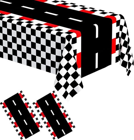 WNINK 2 Pack Red Gingham Tablecloth Rectangular Red and White Checkered Tablecloths Disposable Plastic Red Plaid Table Cover for Parties, Christmas, Outdoor Picnic, Birthday, Wedding, Camping 54 × 108 in Saudi Arabia