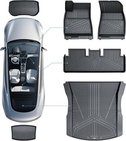 2025 حصيرة أرضية السيارة وبطانة الشحن لـ Honda CRV 2023 2024 2025 2026 (تشمل الهجين) ، مخصص ثلاثي الأبعاد ، ملحقات TPE Trunk Mat ، الصف الأول والثاني وبطانة الجذع الكاملة in Saudi Arabia