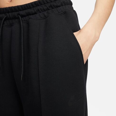 Nike Sportswear Tech Fleece Women Women's Mid-Rise Joggers FB8330-010 (BL) ، حجم 2XL أسود/أسود in Saudi Arabia