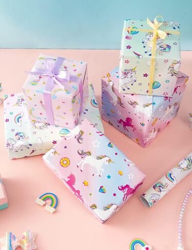 WERNNSAI Dinosaur Christmas Wrapping Paper 10 SHEETS Pink Christmas Flat Dinosaur Wrapping Paper Christmas Gift Wrap Fold Christmas Paper Holiday Girls Birthday Wrapping Paper in Saudi Arabia