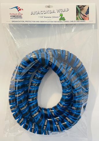 Anaconda Hydraulic Hose Management Protector and Tagging Wraps for Farming and Agriculture Equipment, Tractors, Harvesters, Planters, and Sprayers-32mm Diameter- 10 Foot (Red) in Kuwait