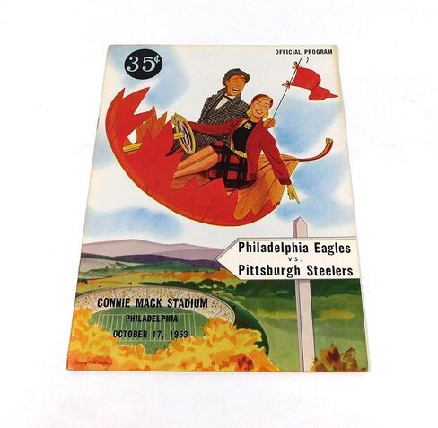 1953 Pittsburgh Steelers at Philadelphia Eagles NFL Football Program 10-17-53 - NFL Programs in Saudi Arabia