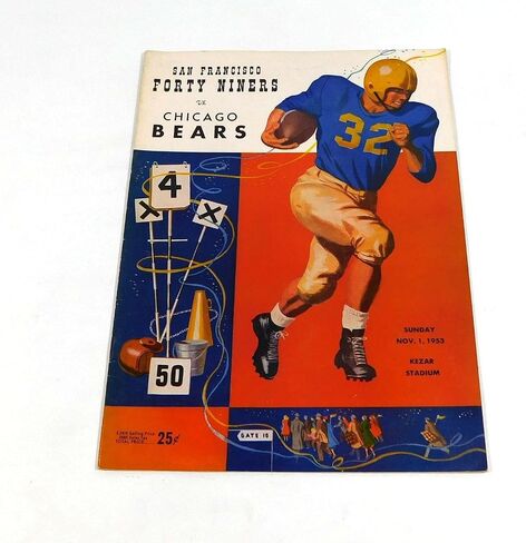 1953 Chicago Bears في برنامج San Francisco 49ers NFL Football Program 11-1-53-برامج اتحاد كرة القدم الأميركي in Saudi Arabia