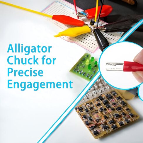 10 PCS Micro Clips مع غطاء عزل وقائي ، مقاطع التمساح متعددة المتقلب أسود مشبك اختبارات كهربائية ناعمة أسود للاختبار الكهربائي ، اتصال الدائرة ، (28 × 35 مم) in Kuwait