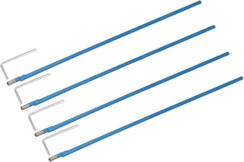 MECCANIXITY 4 Pack Guitar Two Way Rod, 440mm Low-Profile Guitar Rod with 4mm L-Wrench, Luthier Tools for Electric Acoustic Bass Guitars Neck Repair Adjustment, Blue in Saudi Arabia